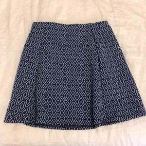 Zara M blue patterned skirt